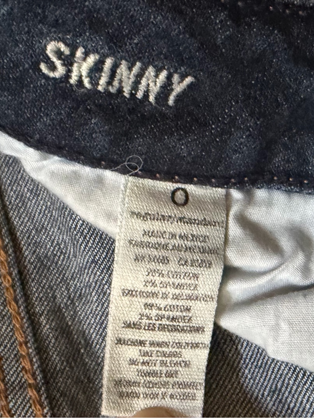 3 Pairs Of Women's American Eagle Dark Blue Skinny Jeans, Size 0 - Picture 6 of 8